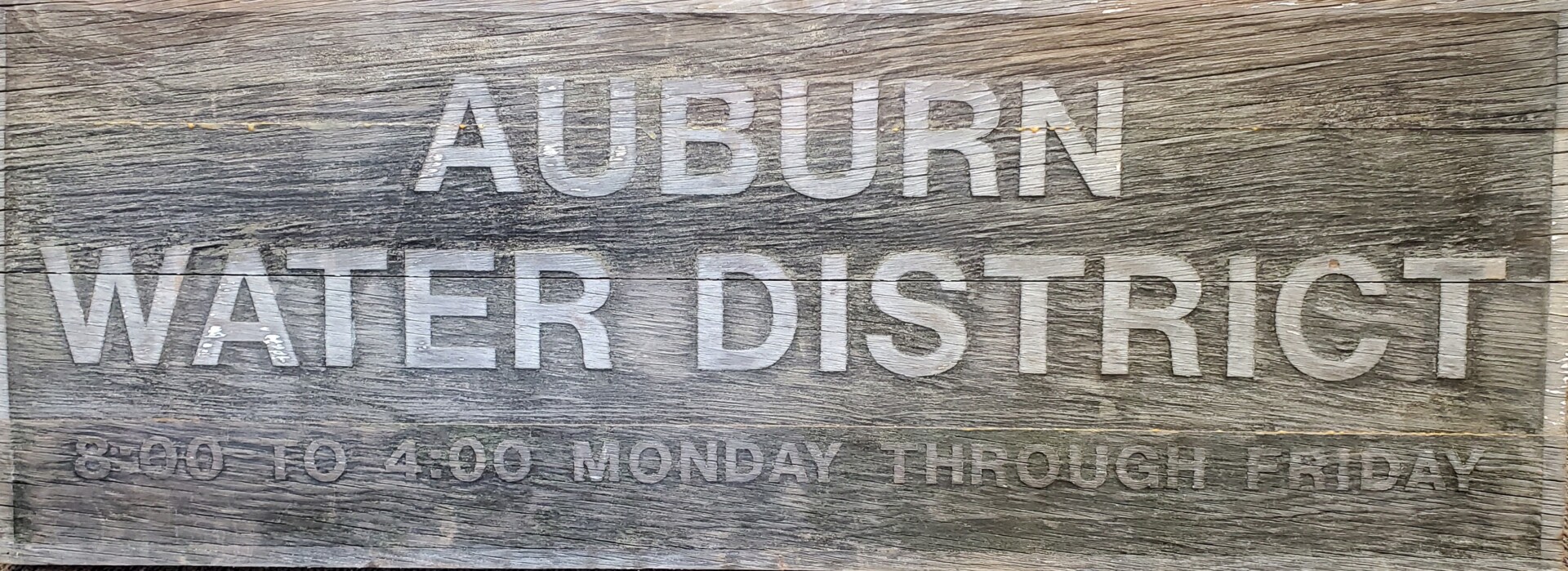 Auburn Water District Sign